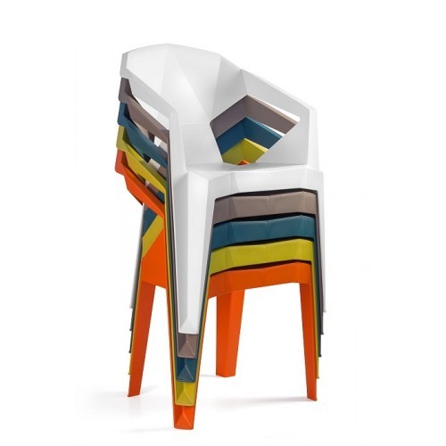 Plastová židle MUZE - modrozelená