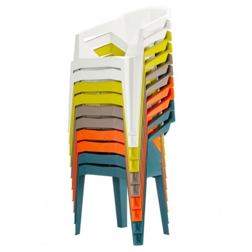 Plastová židle MUZE - modrozelená