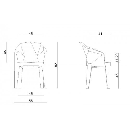 Plastová židle MUZE - modrozelená