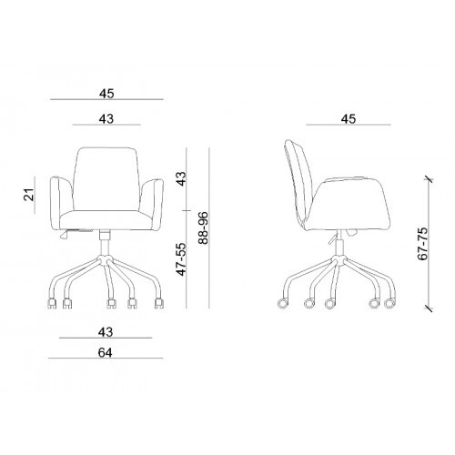Konferenční křeslo BRAVO - černé
