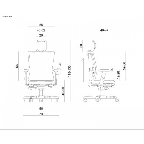 Kancelářské křeslo HERO - síť 