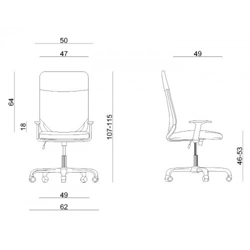 Kancelářské židle MOBI PLUS - výběr barevného provedení 