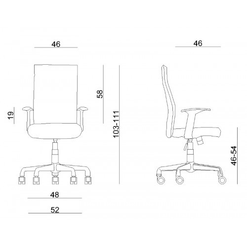Kancelářské křeslo BLACK PS - oranžové