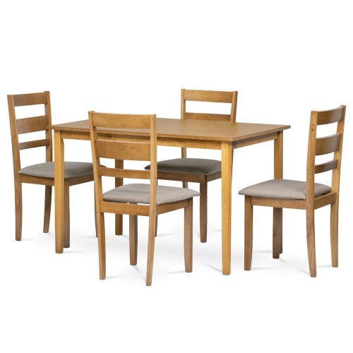 Jídelní set  pro čtyři  AUT6070 dub  - stůl rozměr 120x75 cm 