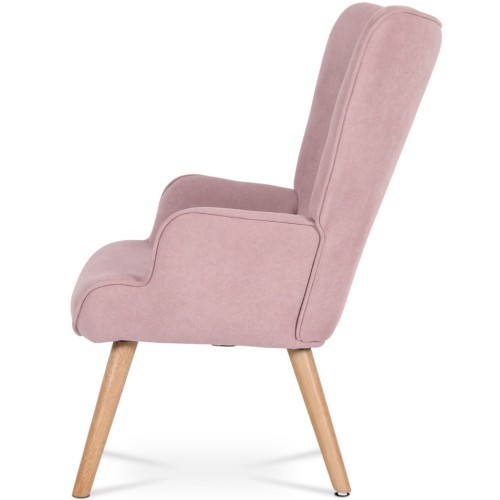 Relaxační křeslo AK302 růžové  s taburetem - nosnost 130 kg 