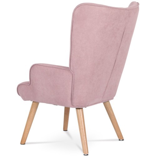 Relaxační křeslo AK302 růžové  s taburetem - nosnost 130 kg 