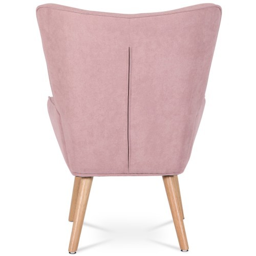 Relaxační křeslo AK302 růžové  s taburetem - nosnost 130 kg 