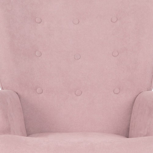 Relaxační křeslo AK302 růžové  s taburetem - nosnost 130 kg 