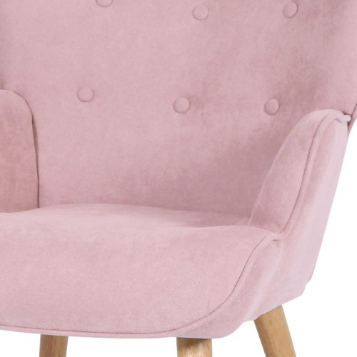 Relaxační křeslo AK302 růžové  s taburetem - nosnost 130 kg 